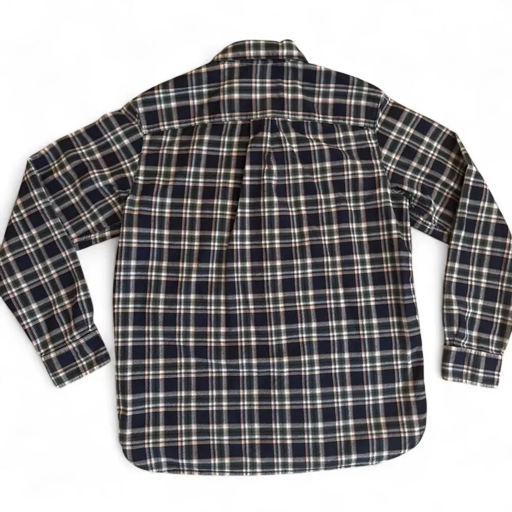 The North Face Arroyo Flannel L/S Shirt Men's size L Navy Green Peach Plaid